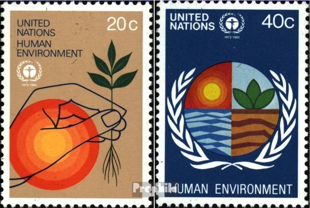 Briefmarken UNO - New York 1982 Mi 394-395 (kompl.Ausg.) gestempelt Unsere Umwelt