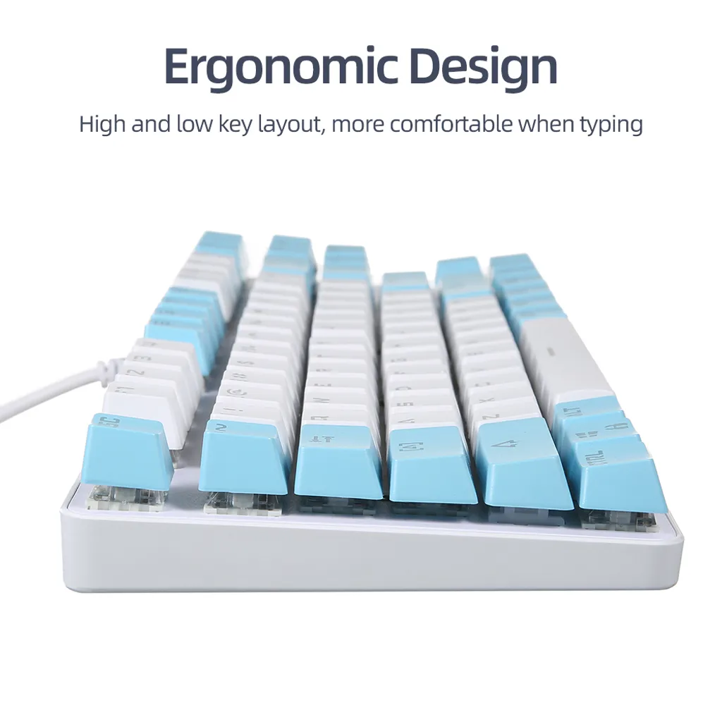 Clavier mécanique 87 touches docooler interrupteur bleu et rétroéclairé - 3