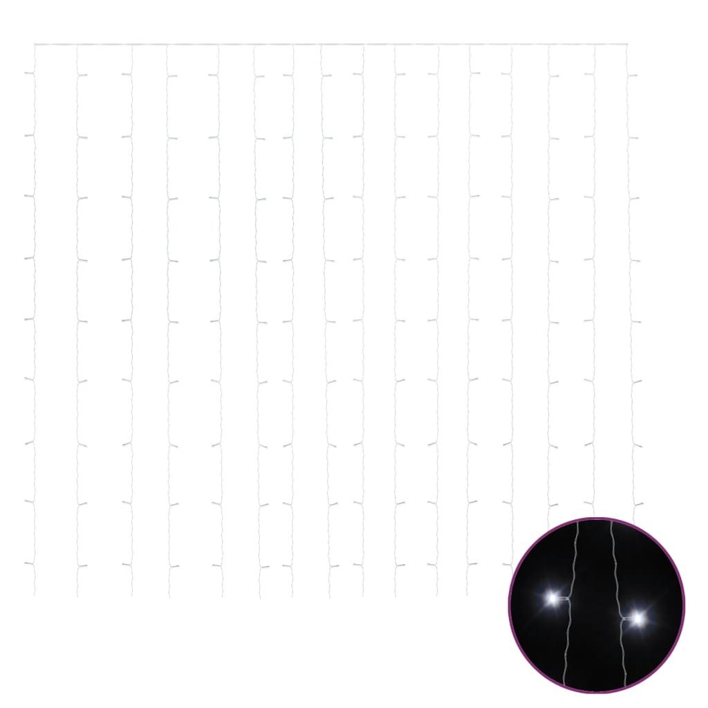 vidaXL LED-Lichtervorhang 3x3 m 300 LED Kaltweiß 8 Produktbild 