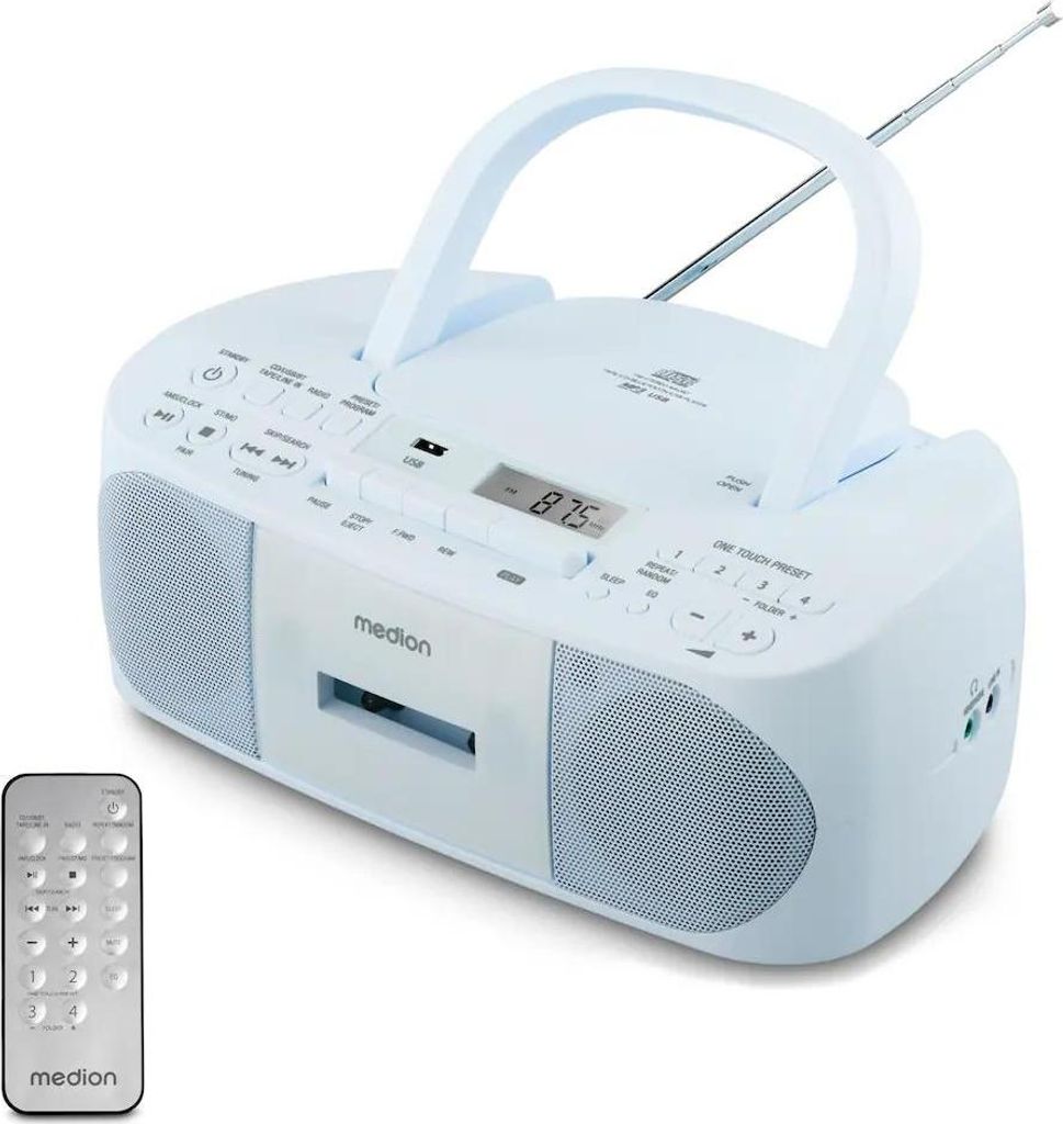 MEDION E65010 Radio stéréo (lecteur CD, cassette, port USB, Image du produit 