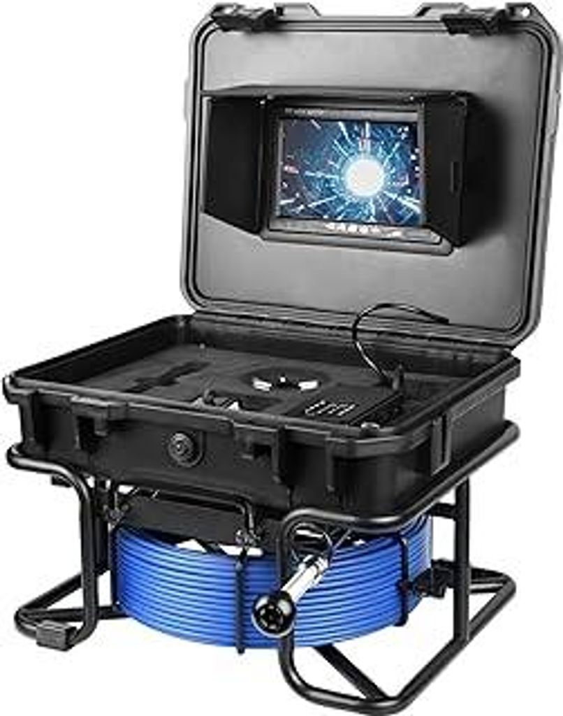 KAOLALI Rohrkamera 30M mit Licht, 7 Kanalisationskamera IP68 Wasserdichtes Endoskop Inspektionskamera, DVR Recorder, Kanalkamera mit 6 LED-Lichtern...