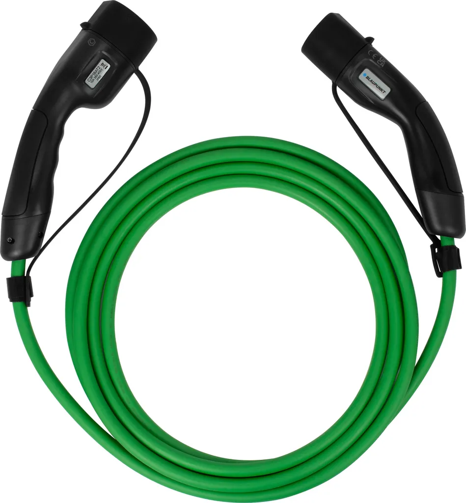 Câble Blaupunkt triphasé 16A 11kW Type 2 haute performance 5m EV