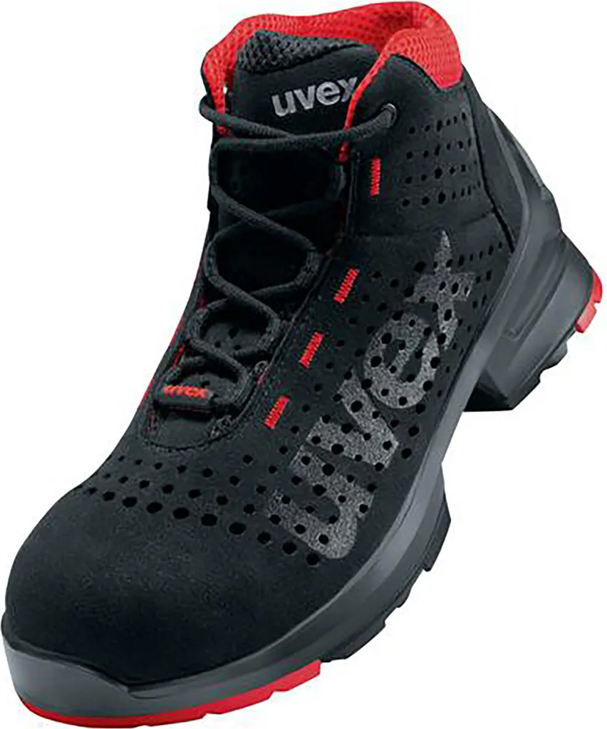 Bottes de Sécurité uvex 1 S1 Taille 40 Largeur 11 Noir et Rouge