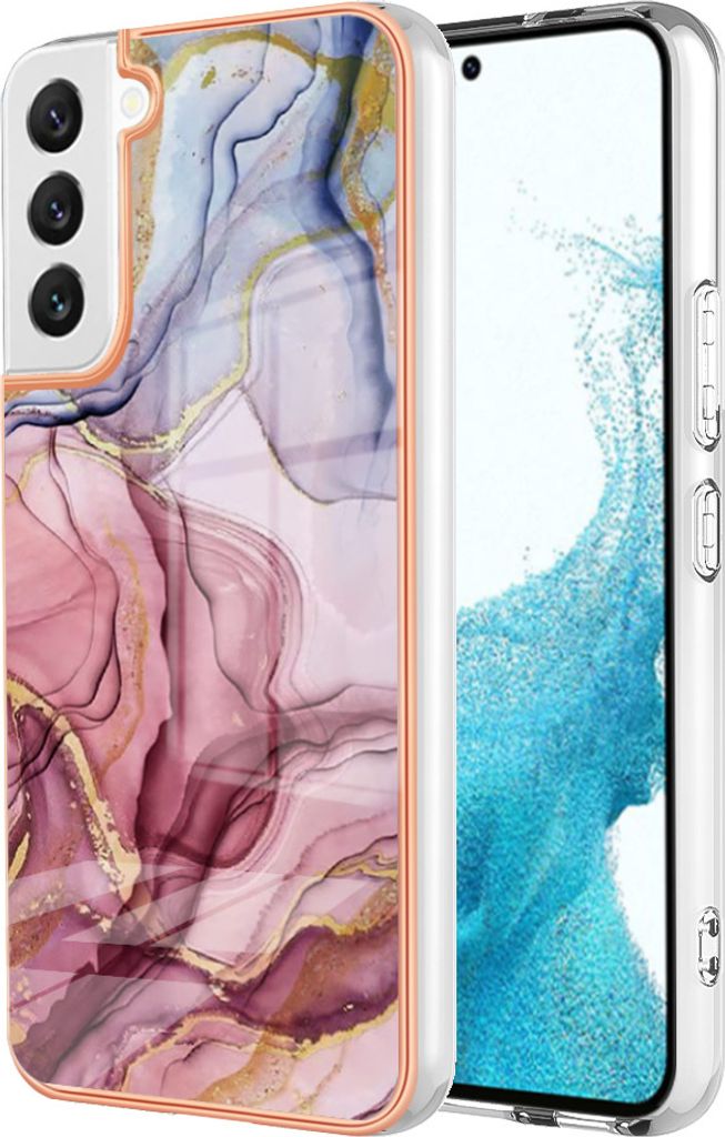 Galaxy S22 5G Hülle, Muster Dünn TPU Silikon Stoßdämpfer Bumper Schutzhülle für Samsung Galaxy S22 5G Rosa