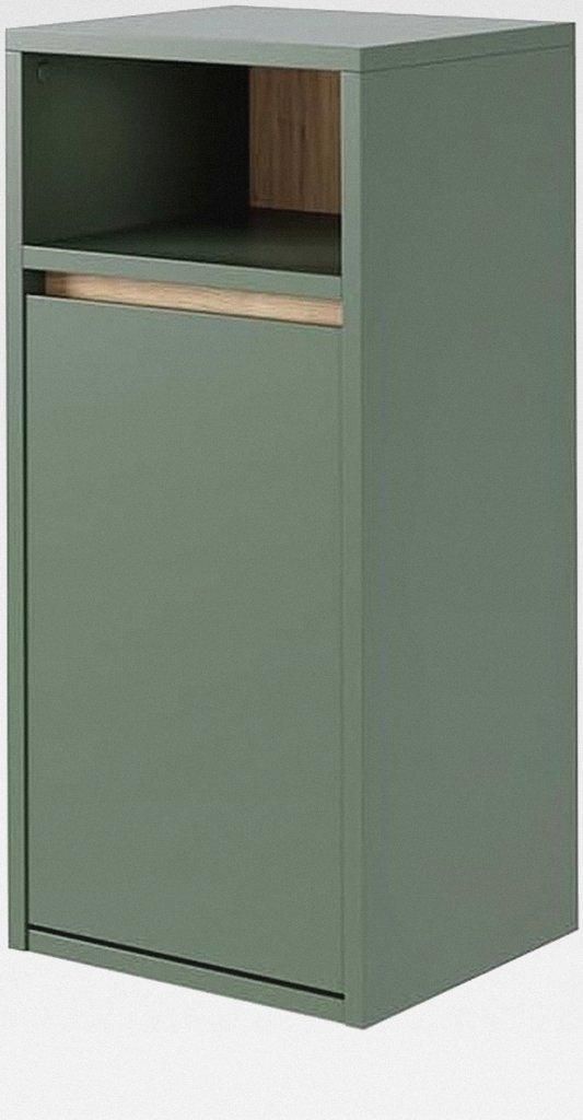 Badschrank Grün/Artisan Viola 38x80x33 cm - Wäscheschrank für die Schmutzwäsche, Freie Bodenfläche & schwebende Optik