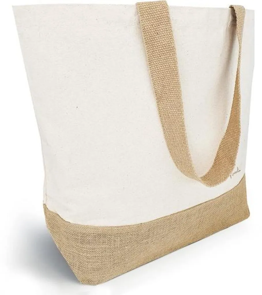 Cabas de plage XXL en toile de jute naturelle 56x43 cm - Sac cabas