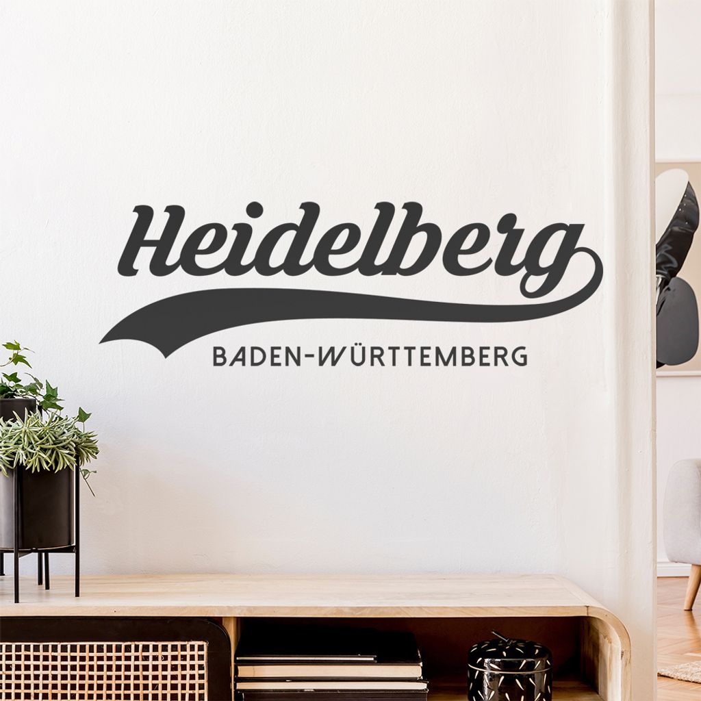 Heidelberg Baden-Württemberg Wandtattoo Wandaufkleber Wall Sticker - Dekoration, Küche, Wohnzimmer, Schlafzimmer, Badezimmer