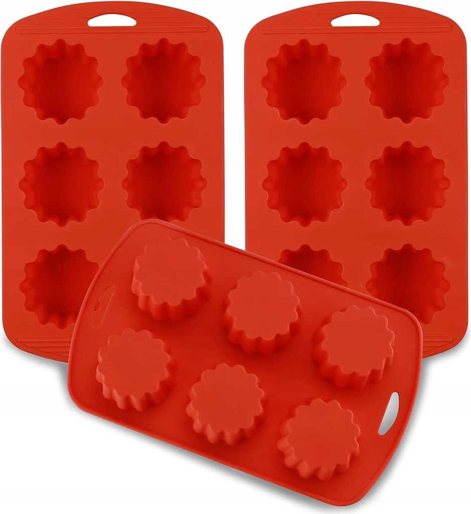 Silikon-Muffinform, 3er-Set, 18 Cupcakes