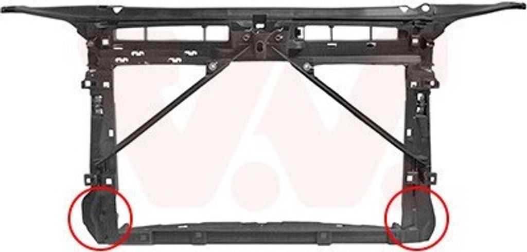 VAN WEZEL 7624678 Schlossträger Frontmaske für SKODA Octavia III Combi (5E5) Frontverkleidung