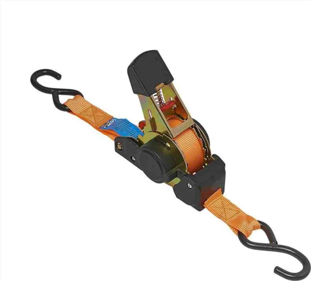 Spanngurt mit Ratsche + 2 Haken, 350 cm, 320 kg, automatisch einziehbar