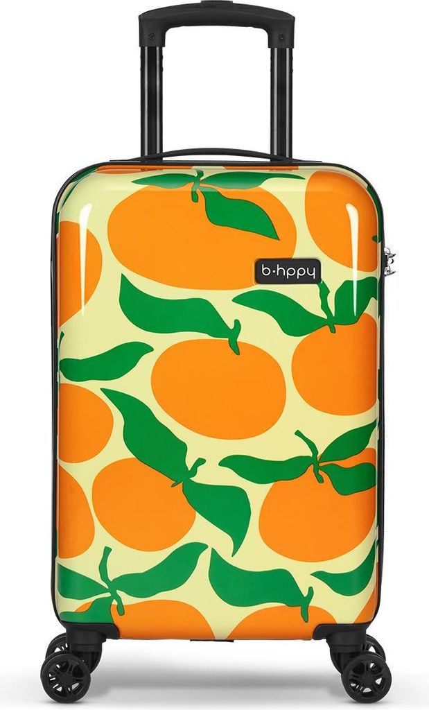 BHPPY Kinderkoffer handgepäck 53x35x20 cm, Reisekoffer kinder, Kinderkoffer mit rollen, Hartschalenkoffer für Kinder, Farbe Orange