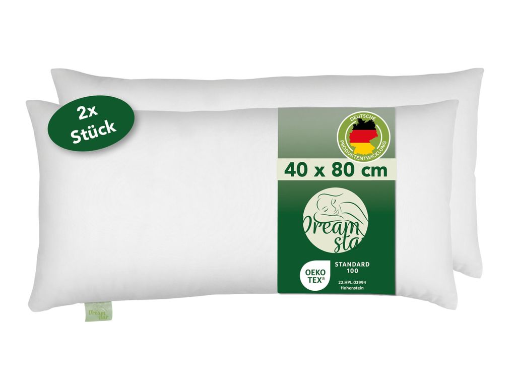 2 stuks eco-kussens van microvezel | 40 x 80 cm | DREAMSTAR Productafbeelding 