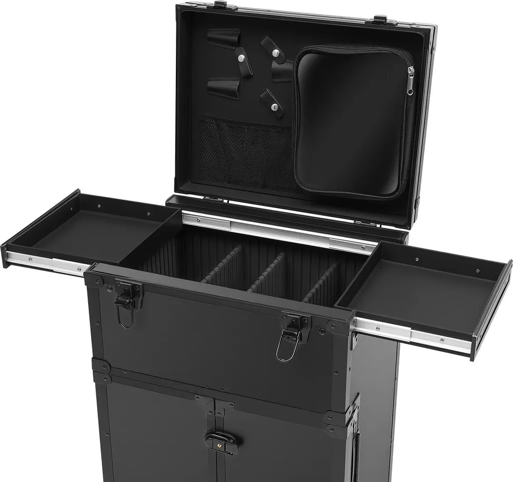 Trolley cosmétique professionnel à 4 tiroirs et 6 roues multidirection