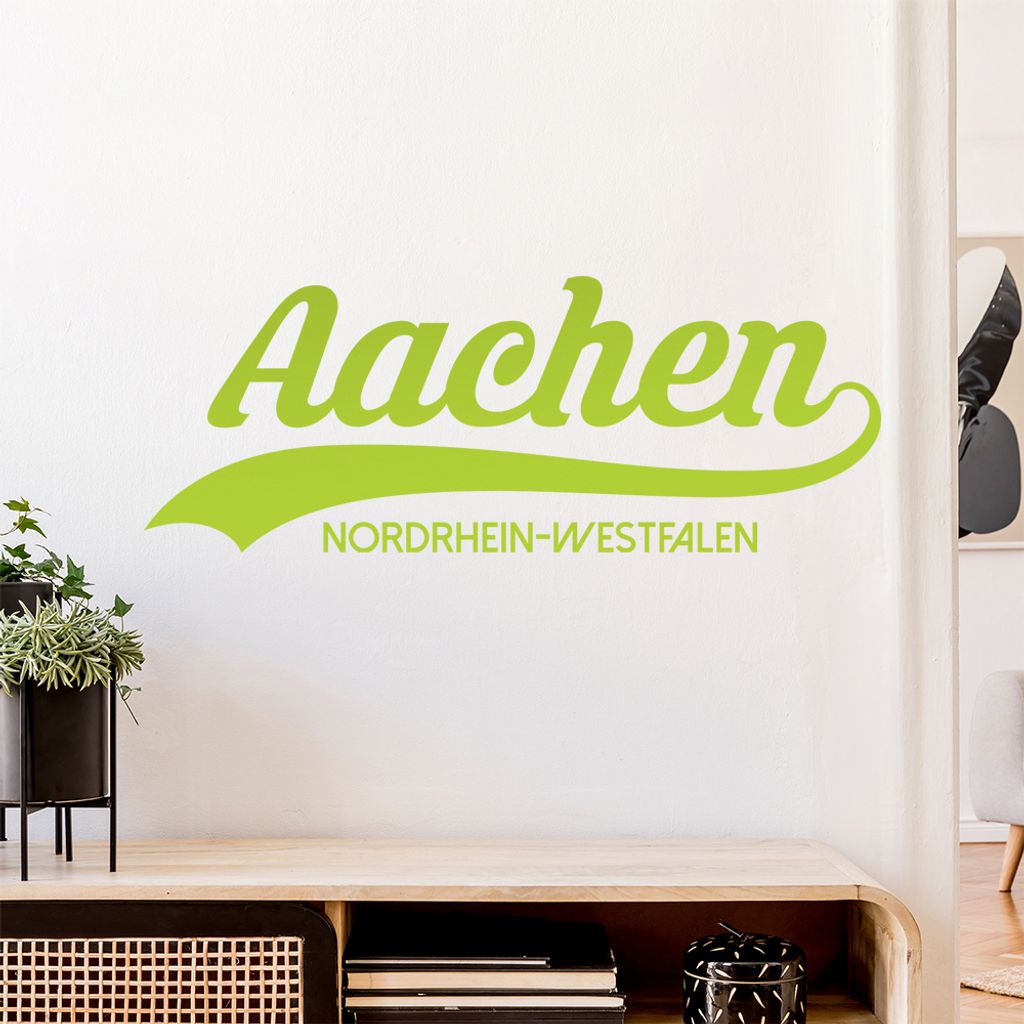 Aachen Nordrhein-Westfalen Wandtattoo Wandaufkleber Wall Sticker - Dekoration, Küche, Wohnzimmer, Schlafzimmer, Badezimmer