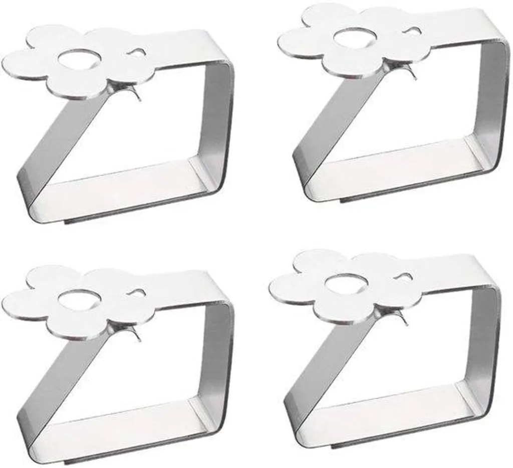 Fixe nappe pour intérieur et extérieur en acier inox à motif floral