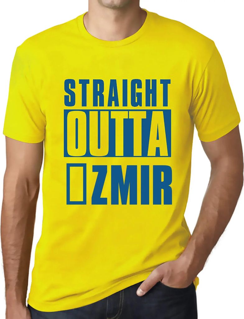 Herren Grafik T-Shirt Direkt aus İzmir – Straight Outta İzmir – Öko-Verantwortlich Vintage Jahrgang Kurzarm Lustige Druck Geburtstag Gesche...