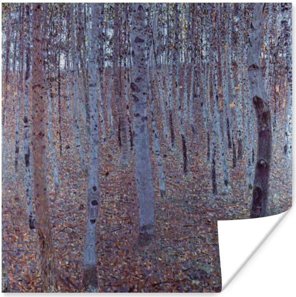 MuchoWow Poster Buchenhain - Gemälde von Gustav Klimt 30x30 cm - Wandposter - Printing