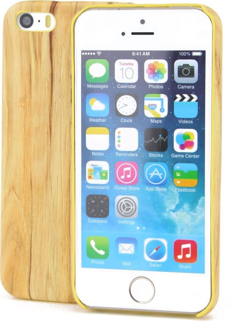 Apple iPhone 8 TPU Handy Hülle Holz Optik Schutz Case Vintage Cover