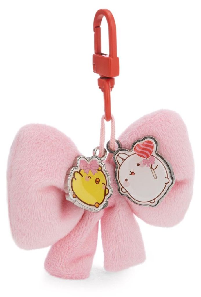 NICI Taschenanhänger MOLANG Schleife rosa 8cm Header Karte Produktbild 