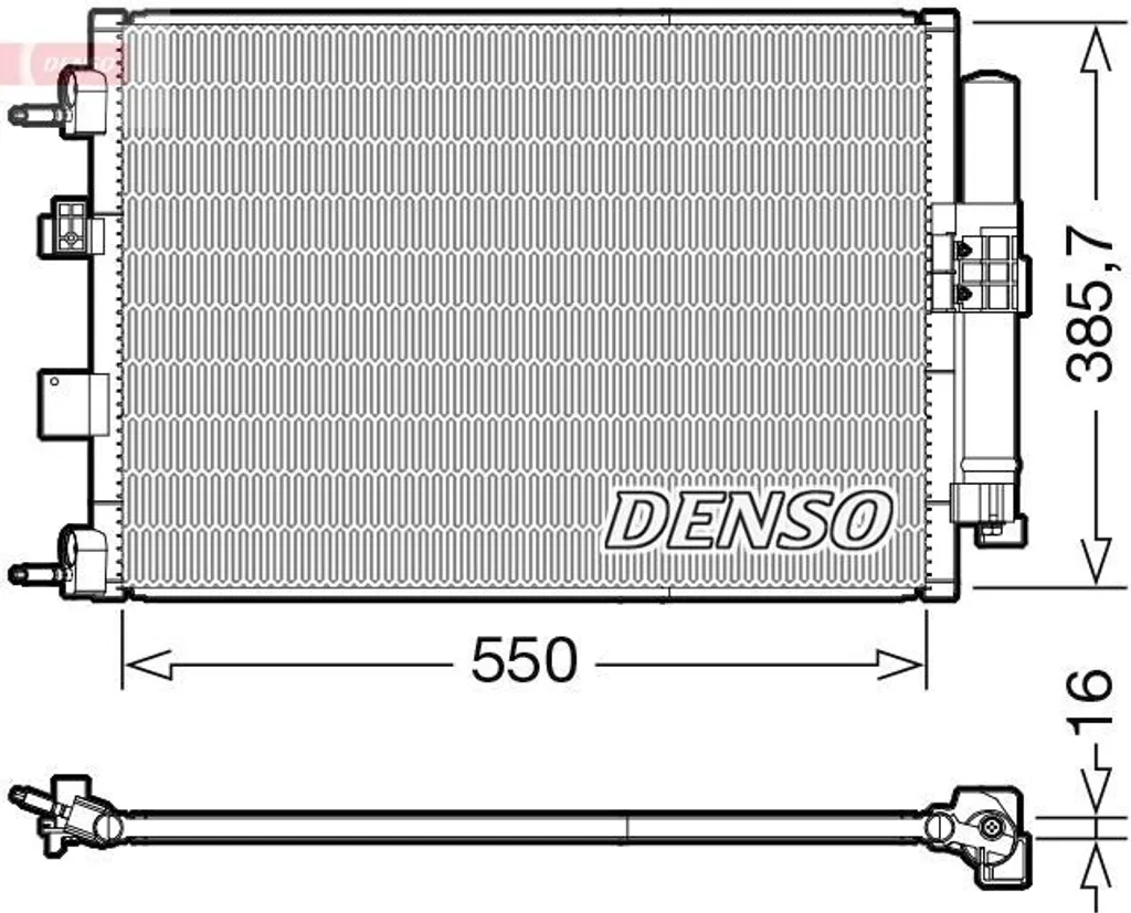 Condenseur de climatisation Ford Grand C-Max et Transit Connect DENSO