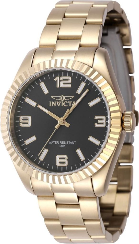 Invicta Specialty 47473 Damenuhr - Quarzwerk - Edelstahl mit schwarzem Zifferblatt - 36 mm