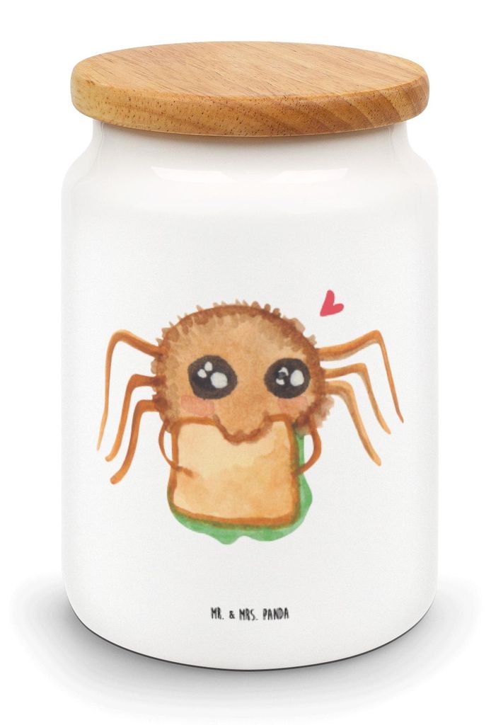 Mr. & Mrs. Panda salzdose Spinne Agathe Sandwich - Weiß - Geschenk, behälter, Hunger, Kaffeedose, Vorratsbehälter, Dose, Aufbewahrungsdose, Lebe...