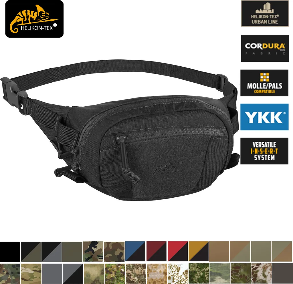 Sacoche banane tactique Possum Helikon-Tex Noir avec ceinture réglable