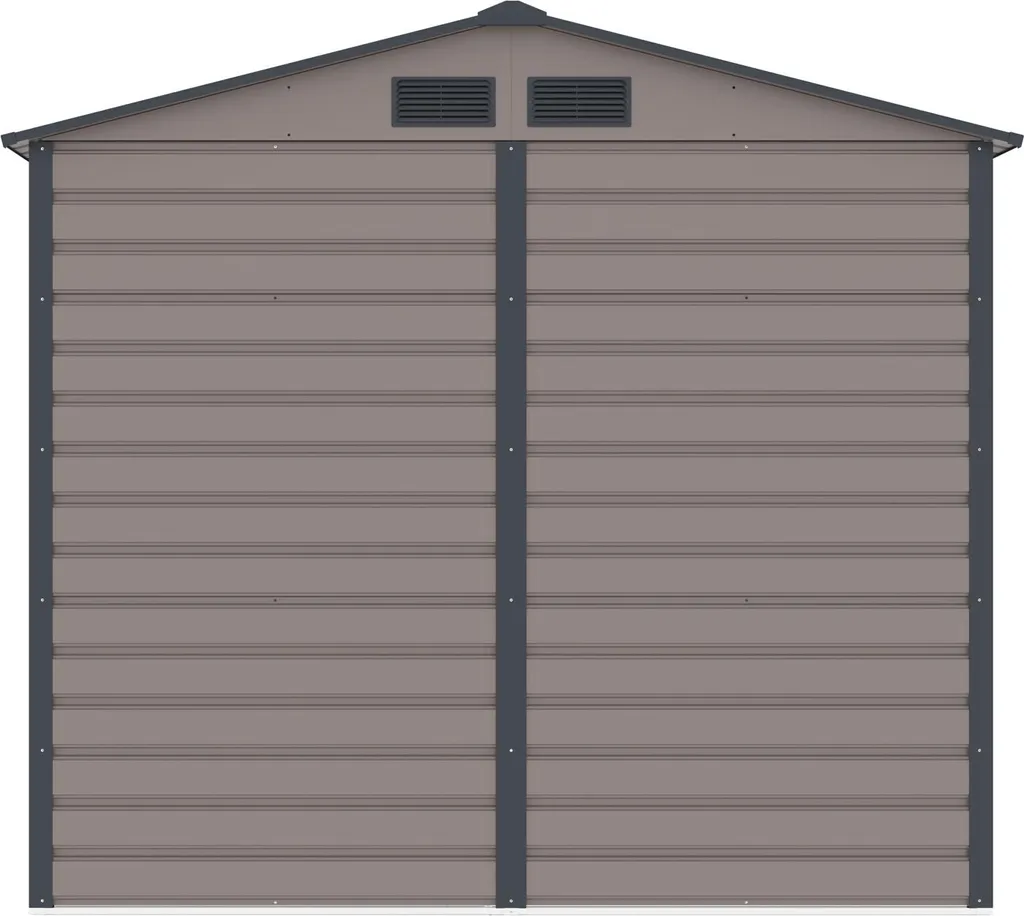 Abri de jardin G21 GAH 407 en métal gris anthracite de 213 x 191 cm