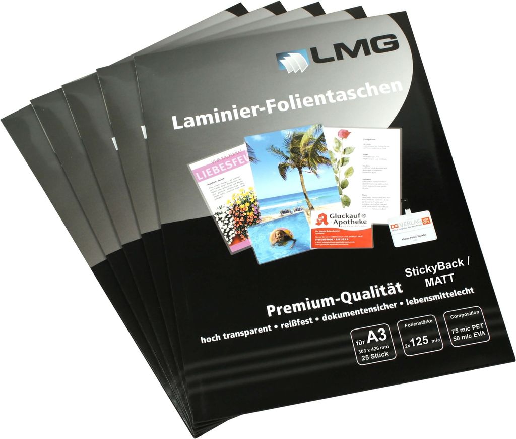 LMG Signaltechnologie 25 LMG Laminierfolien matt für A3