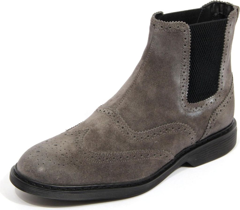 H3800 beatles uomo HOGAN H576 man suede chelsea boots grey