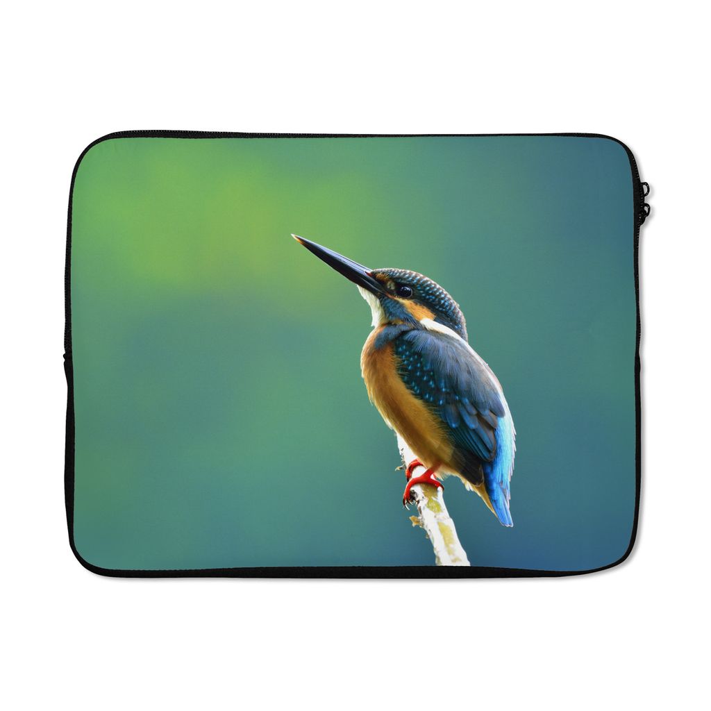 MuchoWow Laptop Hülle 15 Zoll Eisvogel - Äste - Blau Laptoptasche - Laptoptasche - Sleeve - Rundum-Schutz