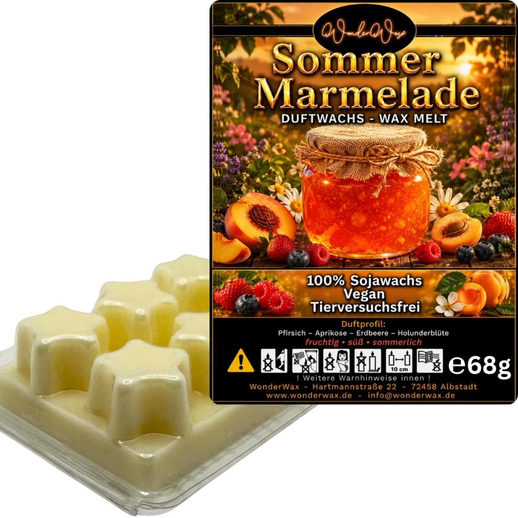 WonderWax Duftwachs Wax Melts für Duftlampe, 6 Sterne Duftmelt Wachsmelt Sojawachs Duftwachs Würfel für Raumdüfte, Wachs Duftöl Winter Indoor ...