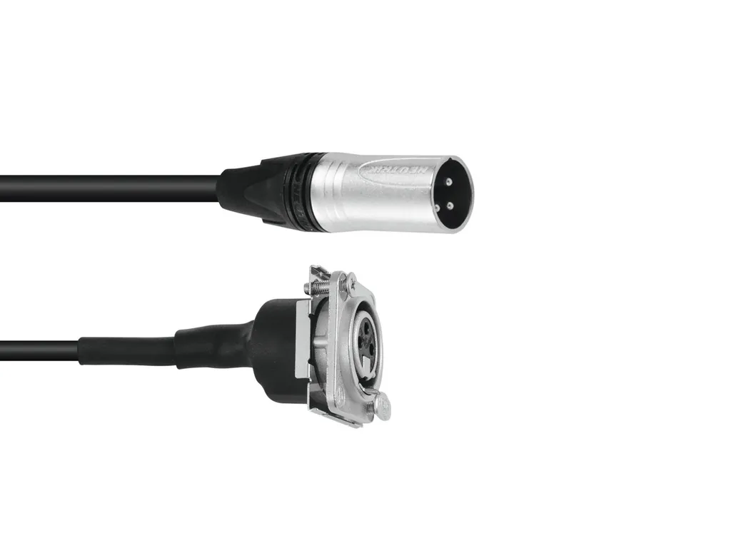 Câble de Modulation XLR M/F PSSO 1m Noir pour Liaison Audio Symétrique