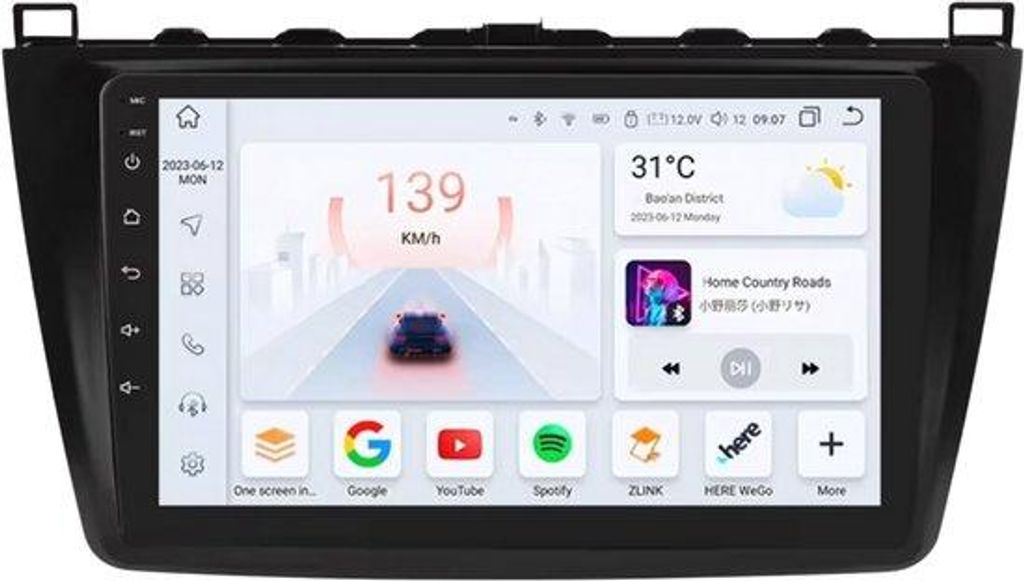 Autoradio mit Bluetooth und CarPlay für Mazda 6 (2007–2012), kompatibel mit Apple und Android, Stereoanlage, Navigationssystem, 6 GB RAM, 64 GB ...
