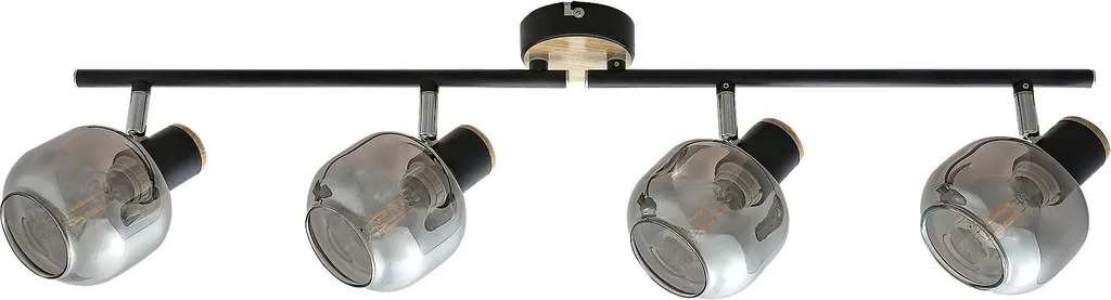 Plafonnier industriel Salazar Rabalux 5400 E14 4x40W chêne naturel