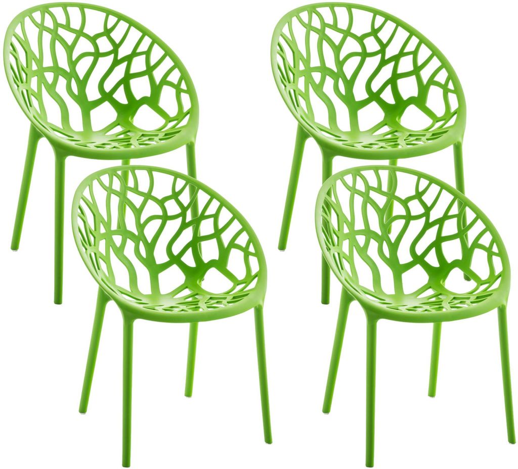CLP 4er Set Gartenstühle Hope mit Lehne stapelbar Produktbild 