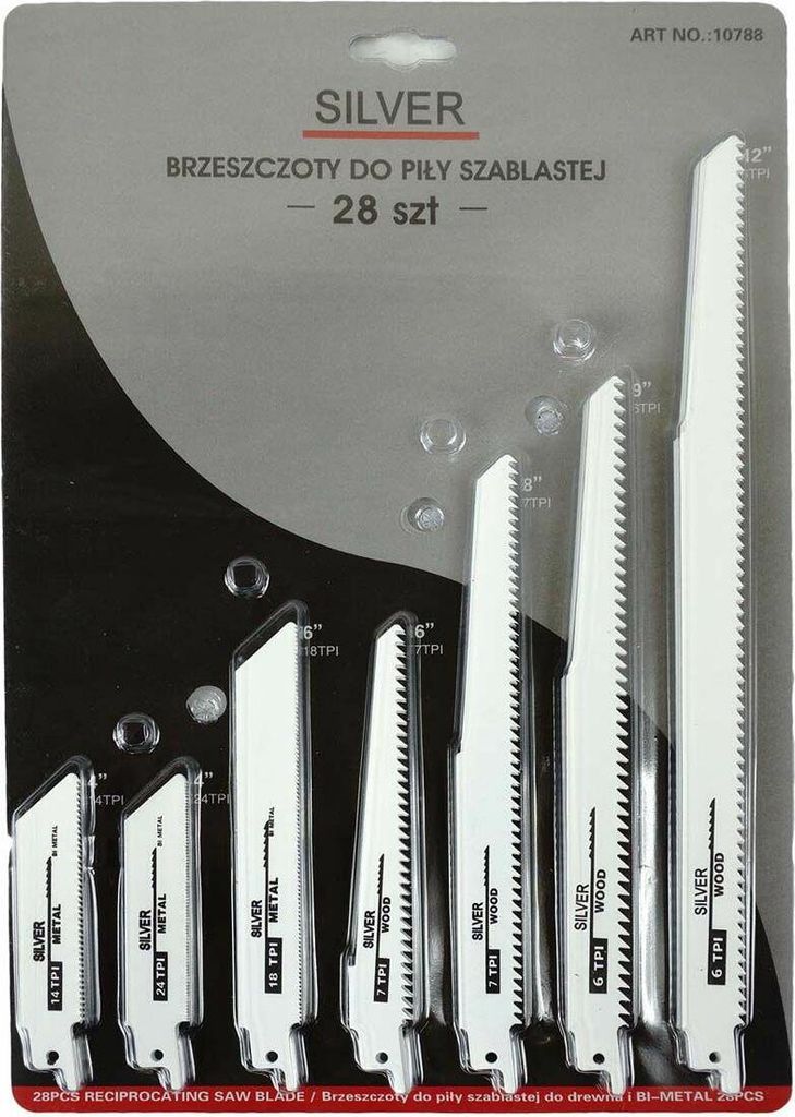 Säbelsägeblätter 28 Stück / Silber Produktbild 