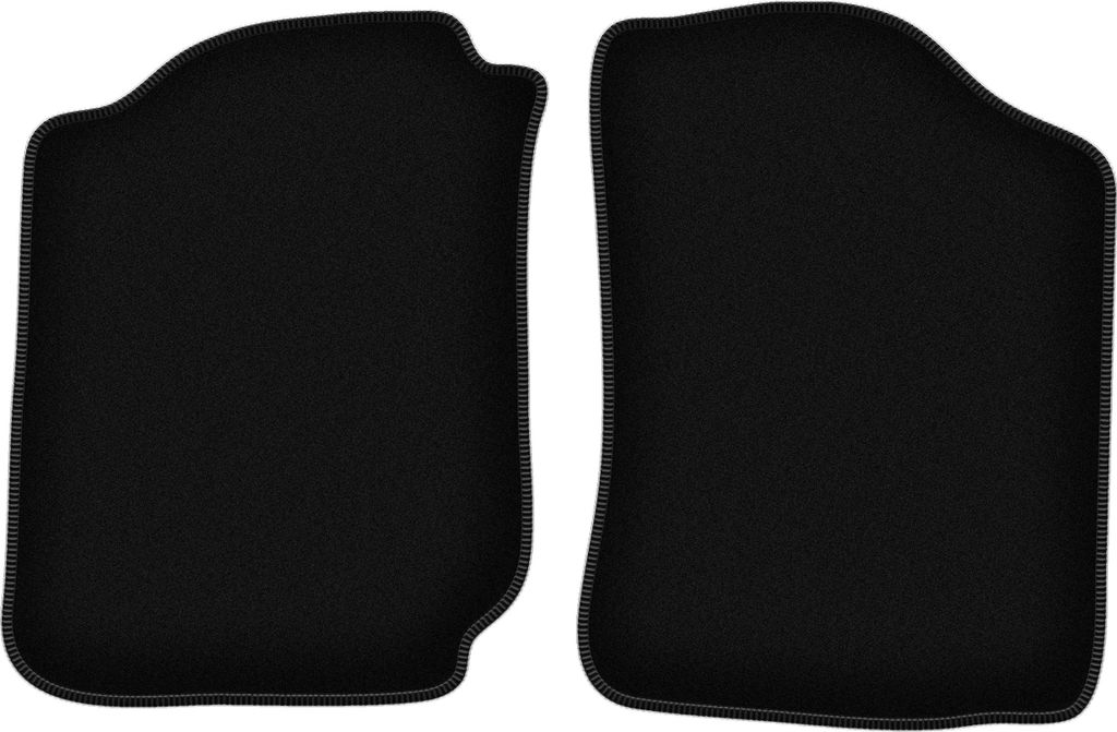 Wielganizator Velours-Autoteppiche vorne – passend für Toyota Land Cruiser J90 / J95 (Feld, Bj. 1996-2001) – schwarz, passgenau, mit Befestigu...
