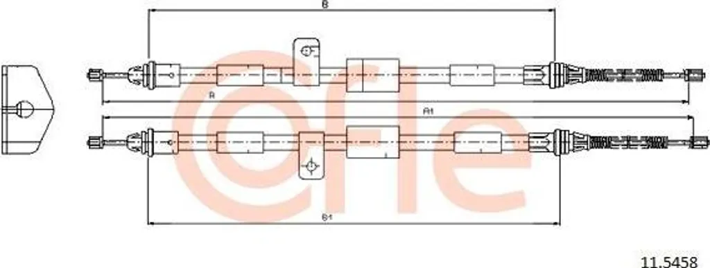 Câble de frein à main COFLE 11.5458 - OE 1479552 pour Ford KA