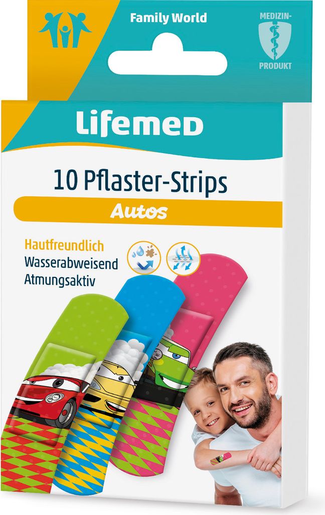 Lifemed - Kinderpflaster - Autos - 10 Stück