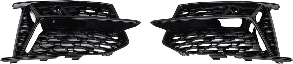 Coppia di coperture griglia paraurti anteriore fendinebbia 4K0807151A, griglia coprilampada, ricambio per S-Line S6 C8 2018-2025, nero