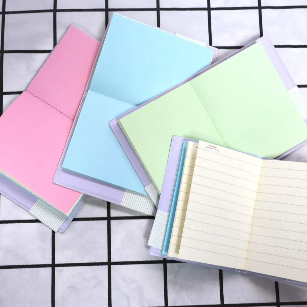 Mini-carnet de notes à couverture rigide 100 pages lot de 6 couleurs