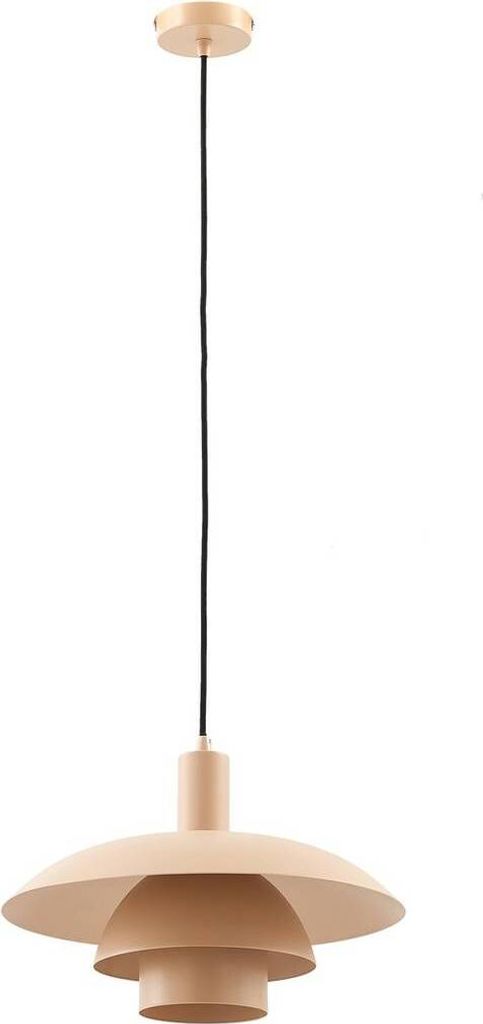 Lindby Hängeleuchte Elorri, beige, Ø 38 cm, Metall