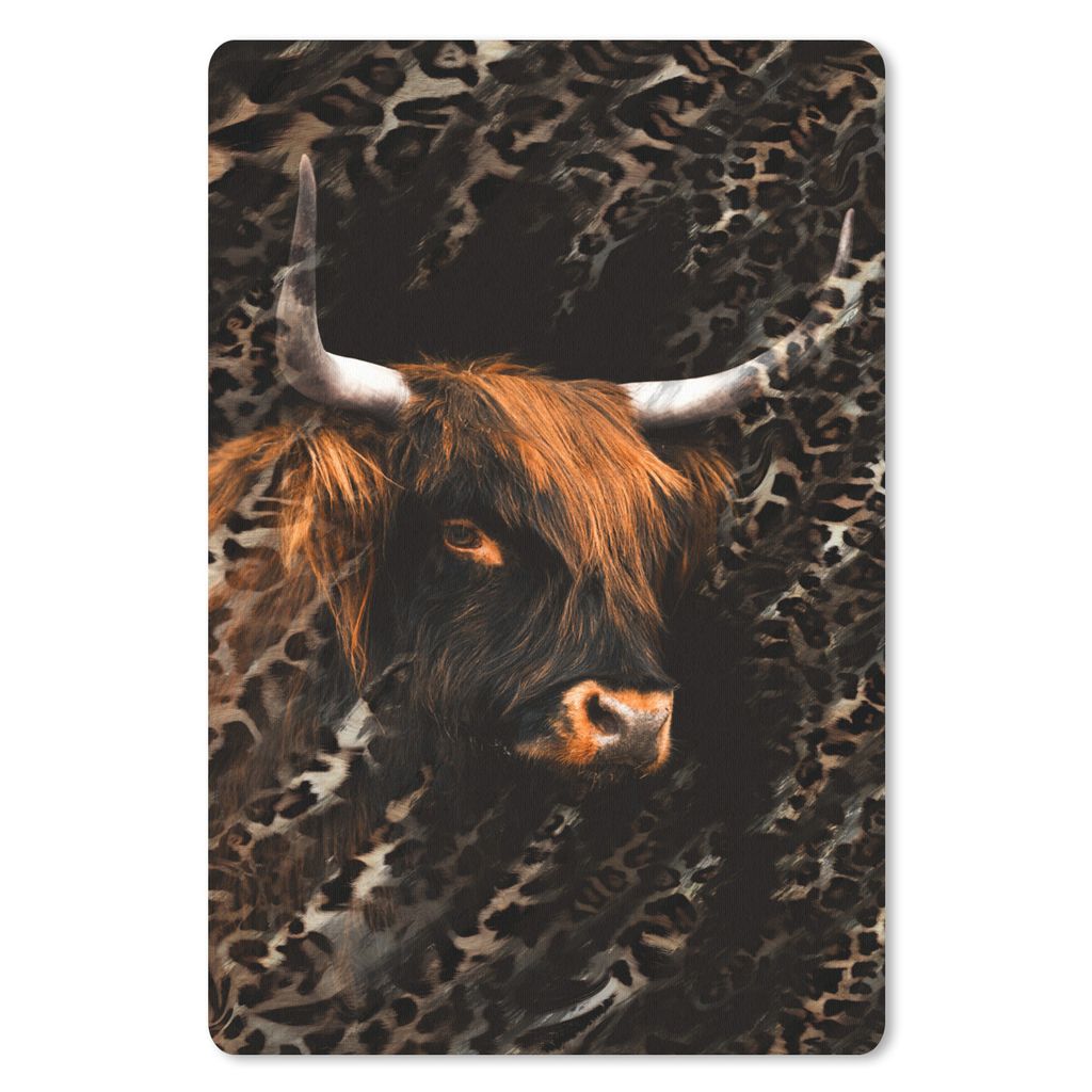 MuchoWow Mauspad Mousepad Tier - Schottischer Highlander - Spiel 40x60 cm - Mousepads - Maus Mat - Pad - Mausunterlage - Schreibtisch Accesoire