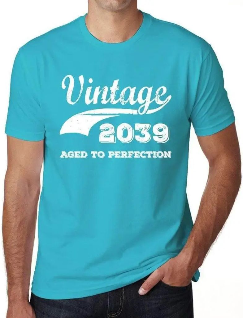 Herren Grafik T-Shirt Zur Perfektion gereift 2039 – Aged to Perfection 2039 – Öko-Verantwortlich Vintage Jahrgang Kurzarm Lustige Druck Geburt...