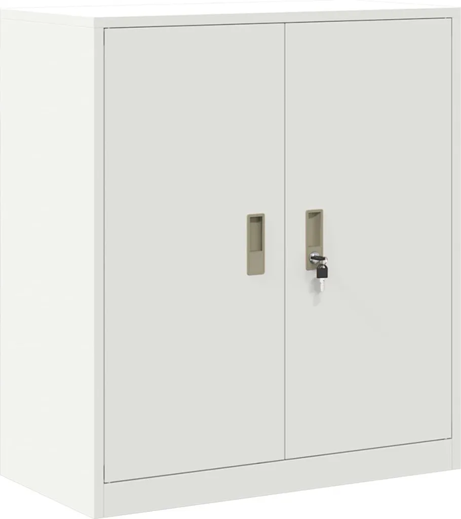vidaXL Armadio bianco 80 x 40 x 90 cm Acciaio laminato a freddo
