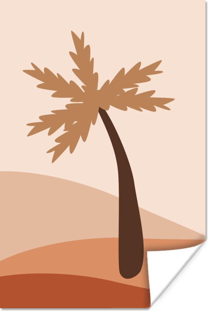 MuchoWow Poster Sommer - Palme - Pastell 60x90 cm - Wanddekoration