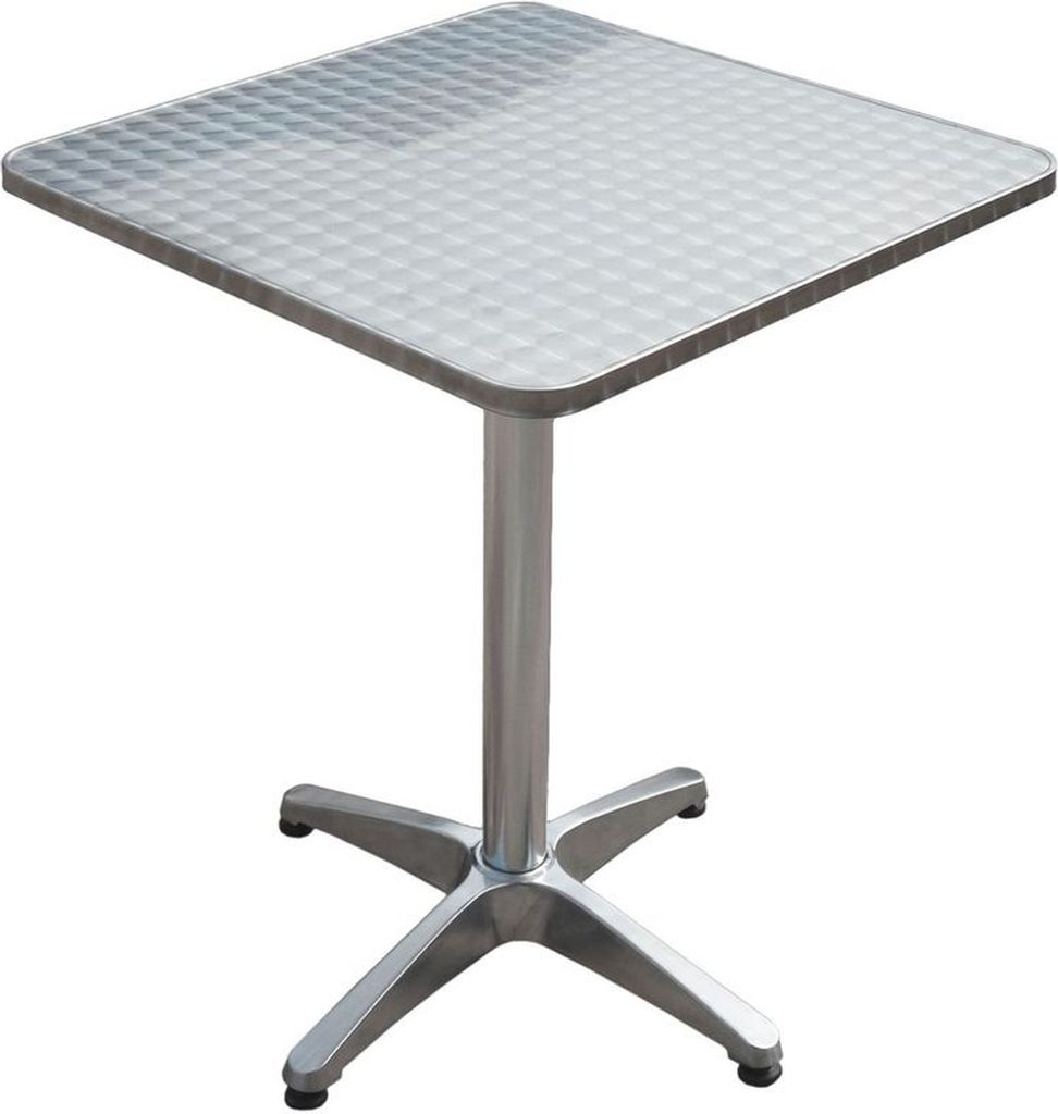 Stehtisch >Bistro< in silberfarben aus Aluminium, Edelstahl - 70cm (H)