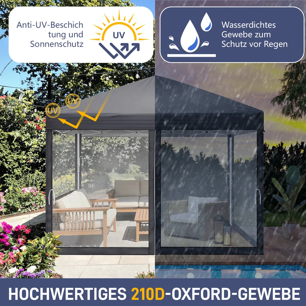 Pavillon Pliable 3x3m : Finies les Installations Complexes sous la Pluie