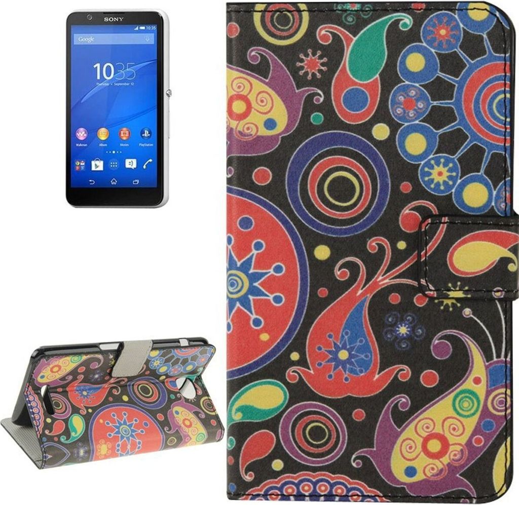 Handyhülle Tasche für Handy Sony Xperia E4 Farbflash